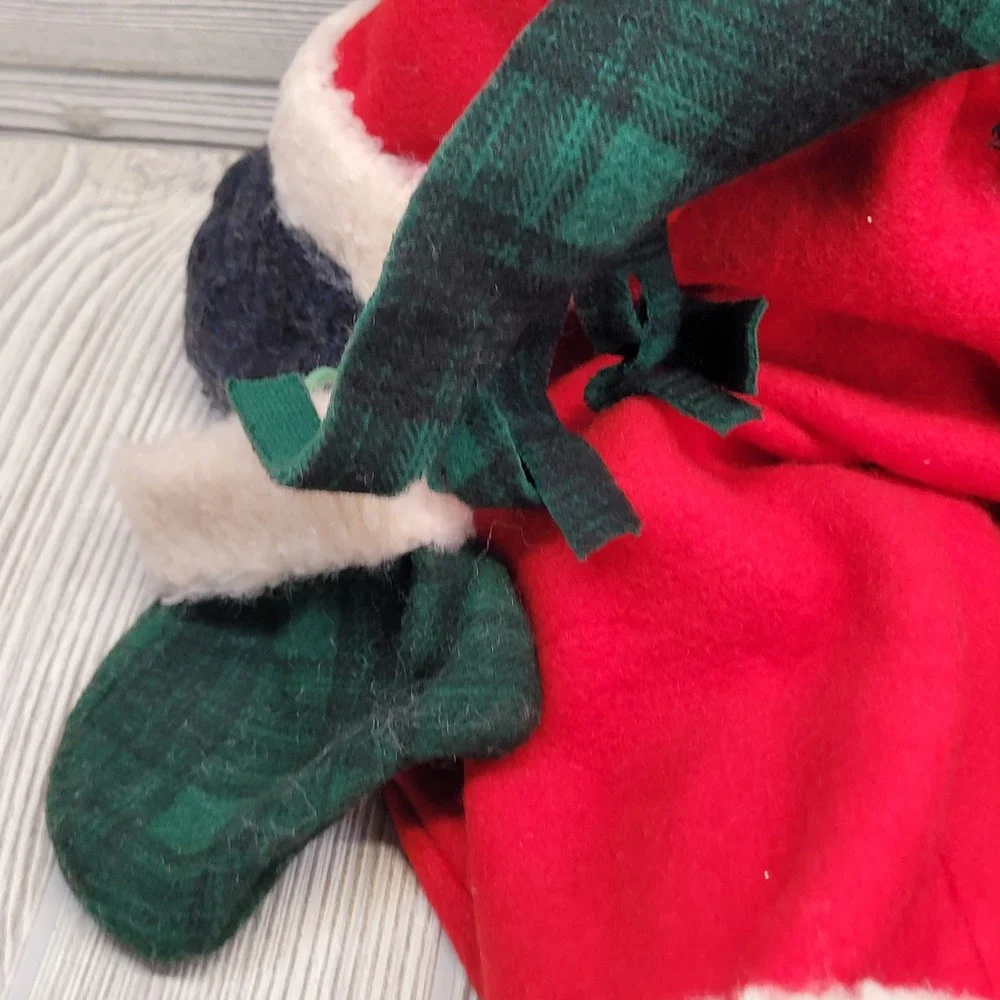 Terrys Village Christmas Cat Plush Stuffed Animal Red‎ Santa Outfit Mouse Toy